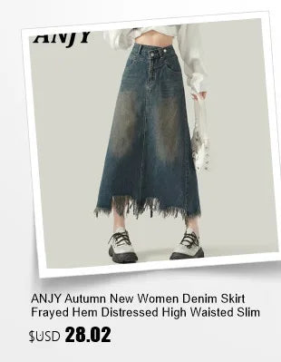 ANJY Summer New Women American Style Vintage Fashion Slim Fit Denim Short Jacket Stand Collar Puff Sleeve Washed Ins Coat A24293