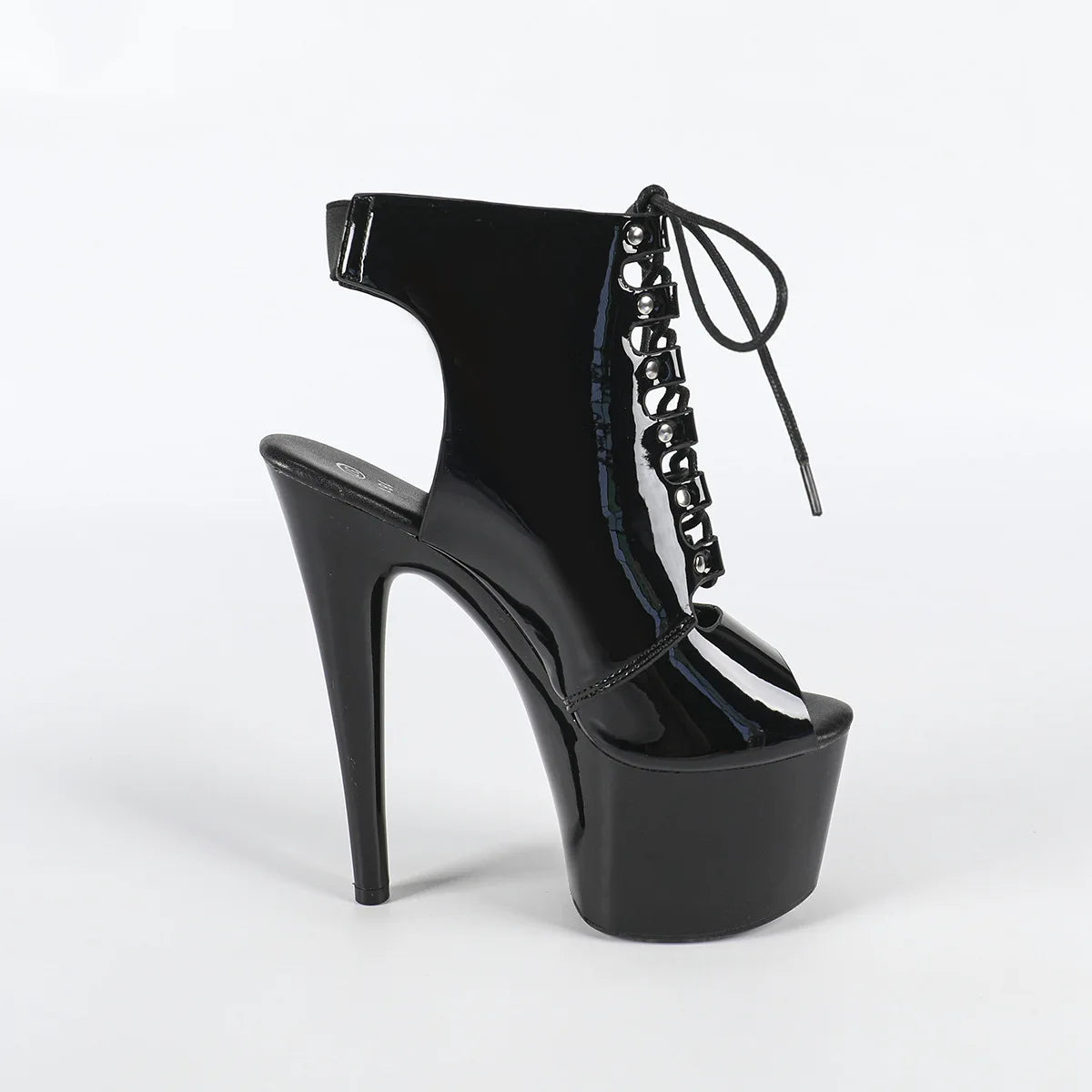 Premium Platform Peep Toe Lace Up Ankle Boots for Women
