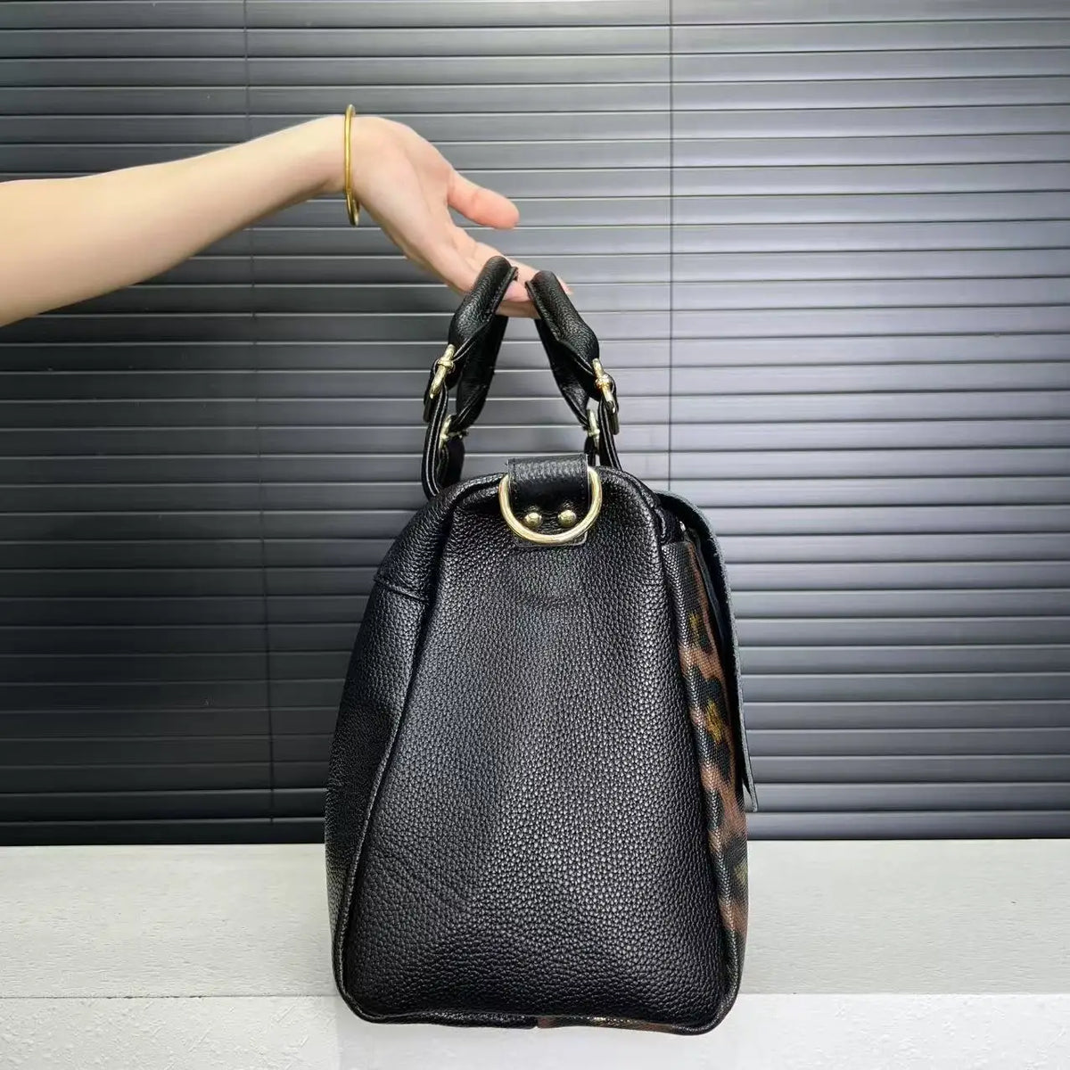 Leopard Print Large Capacity Shoulder Tote Bag for Women