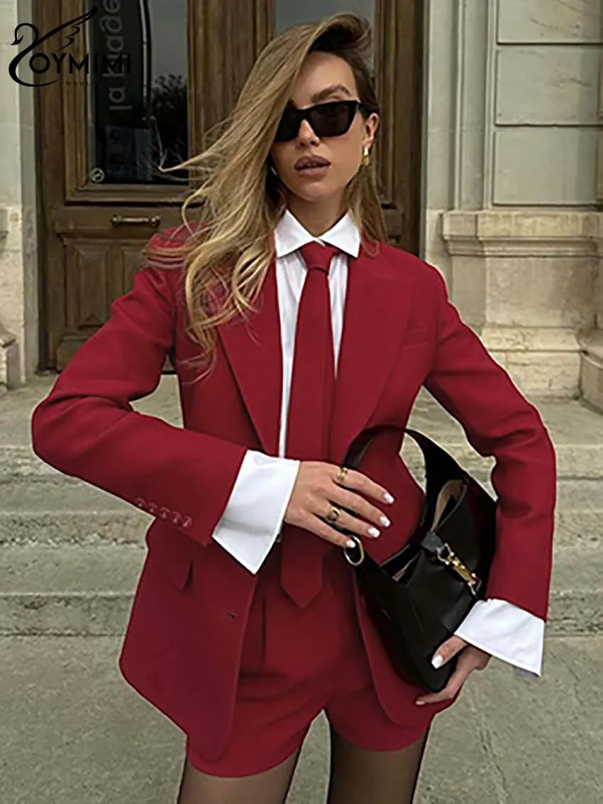 Bold Red Pockets Two Piece Set