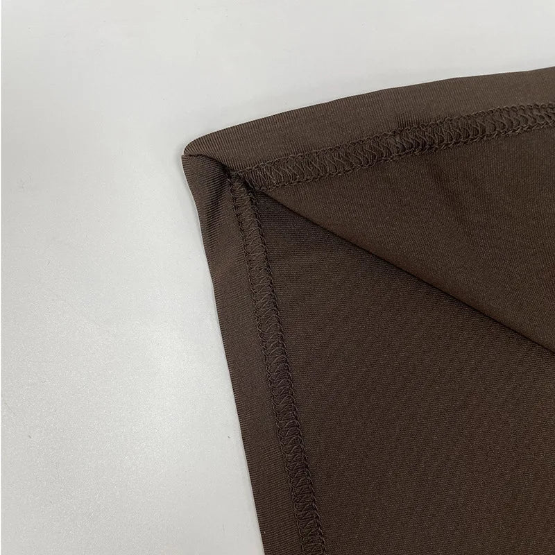 Solid Color Long-Sleeved V-Neck Mini Dress for Women
