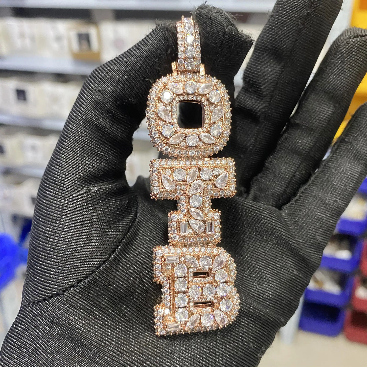 Cubic Zirconia Initial Pendant Necklace