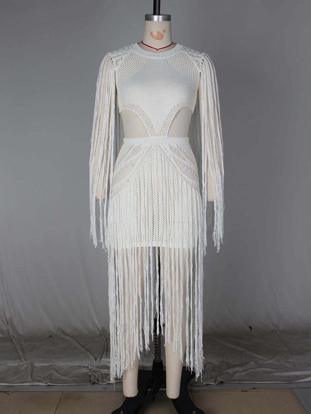 Boho Tassel Hollow Out Knit Summer Dress for Women