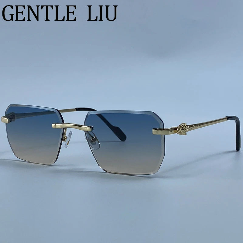 Square Rimless Fashion Sunglasses