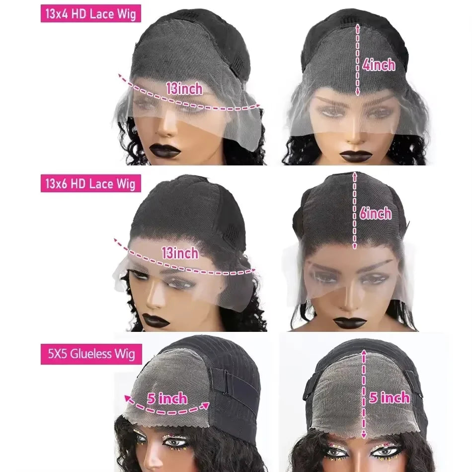 Deep Wave Lace Front Human Hair Wig