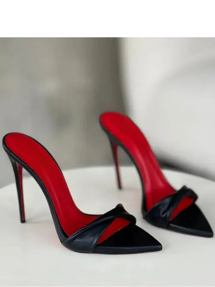 Pointed Toe Slim High Heel Wedding Sandals for Women