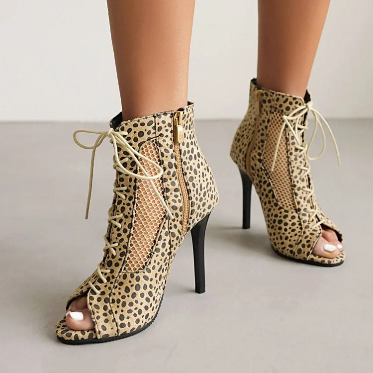 Square Buckle Peep Toe Sandals