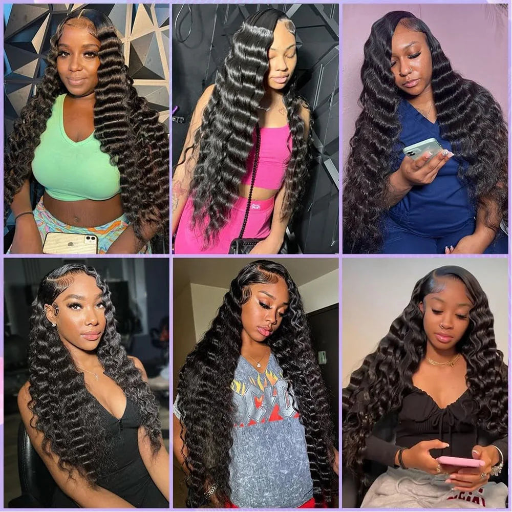 Natural Brazilian Deep Curly Human Hair Bundles for Women