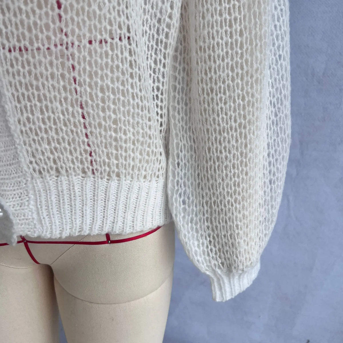 Loose Fit Open Knit V Neck Cardigan Sweater for Women