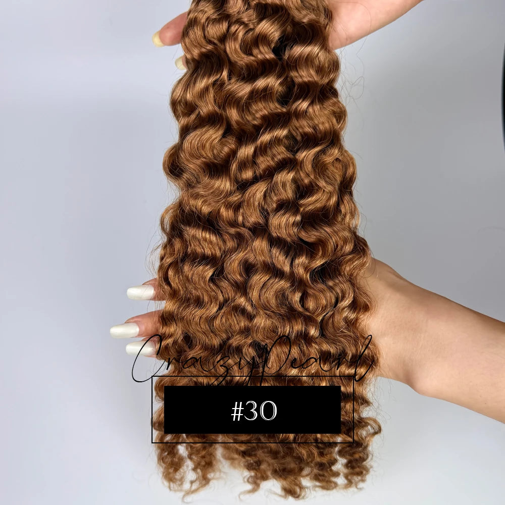 Burmese Curly Crochet Human Hair Extensions for Women
