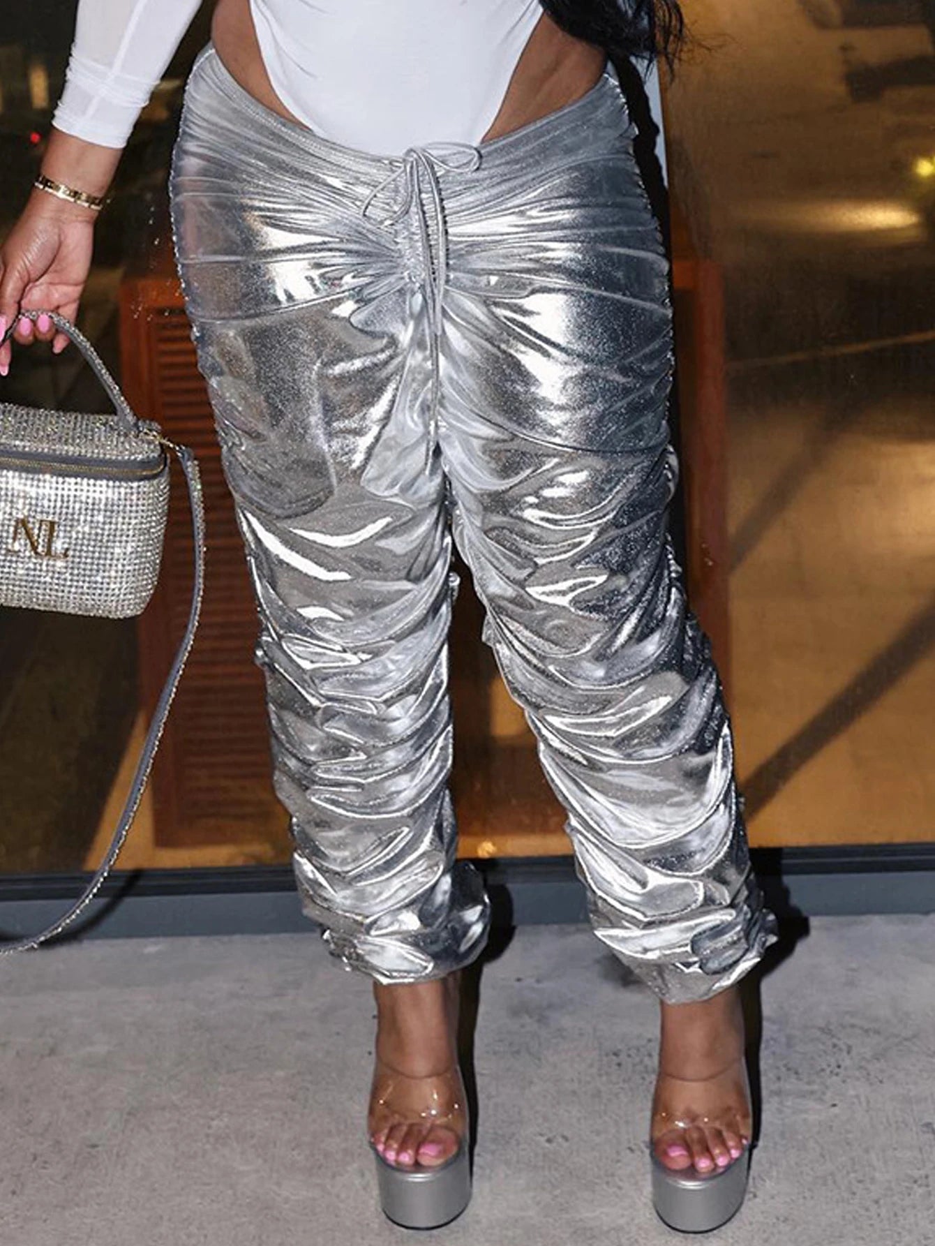 Mid Rise Disco Pants