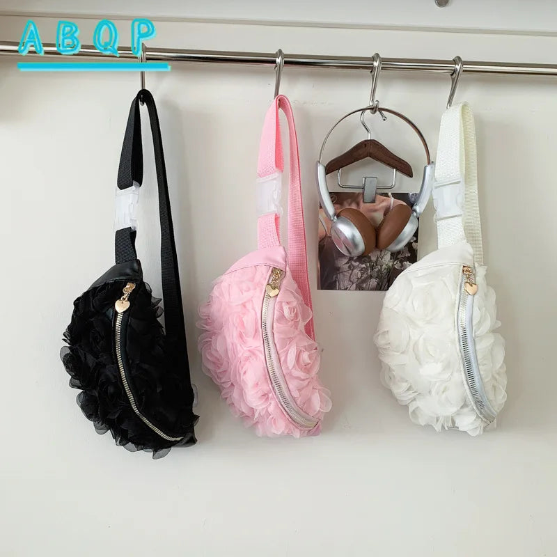 New Women's Waist Bag Flower Shape Fashionable Women's Waist Bag Lace Luxury Lightweight Women's Crossbody Bag High Quality