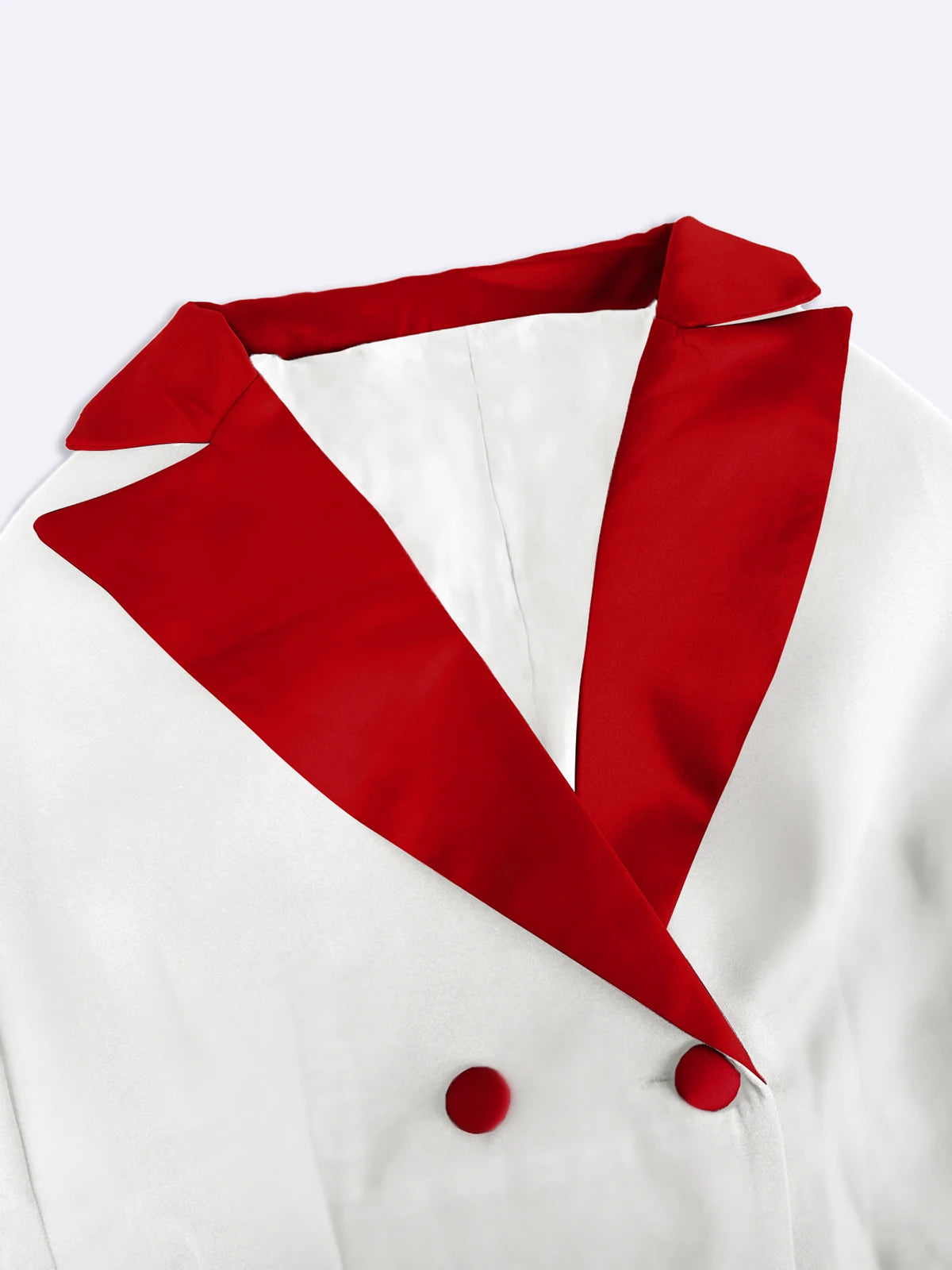 Elegant Contrast Lapel Double Breasted Suit Jacket For Women