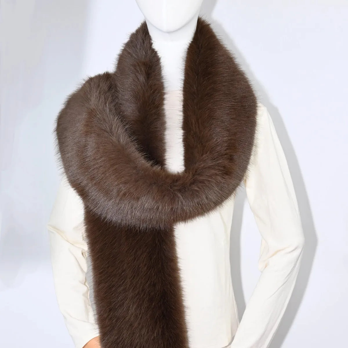Fluffy Faux Fur Winter Wrap Scarf