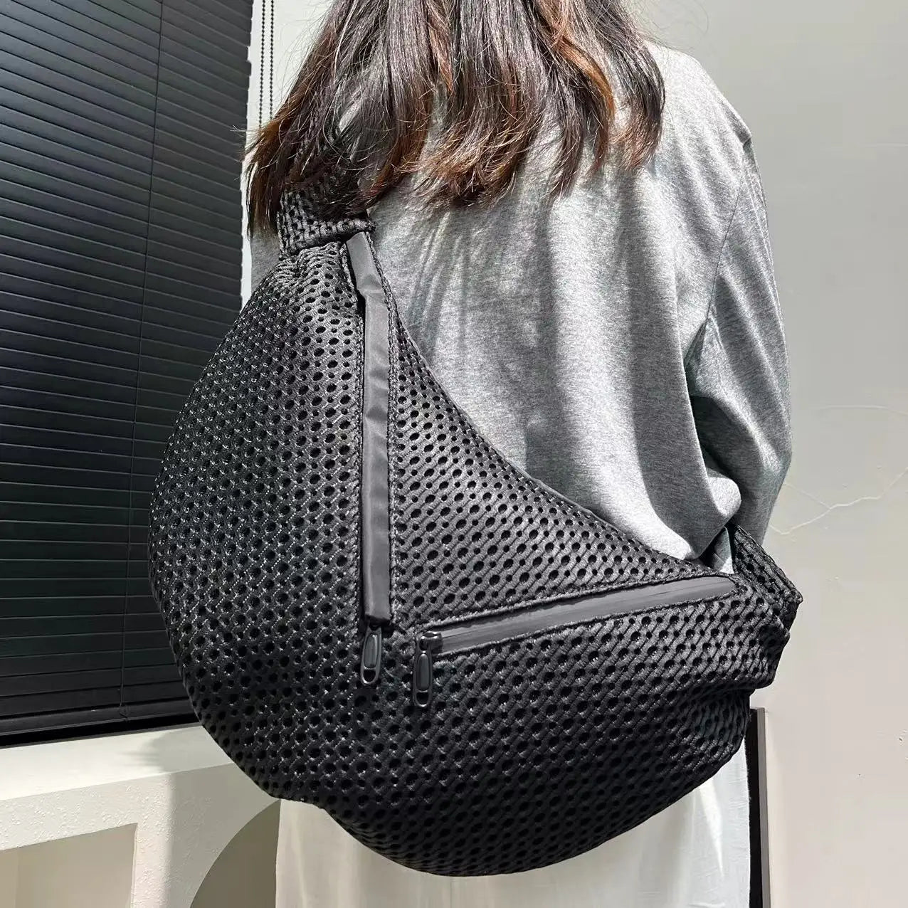 Casual Mesh Crossbody Bag With Large Capacity for Women