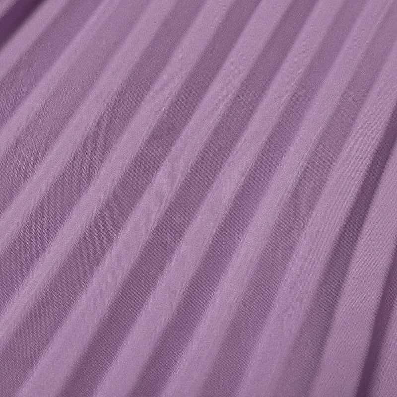 Pleated Lantern Sleeve Maxi Dress