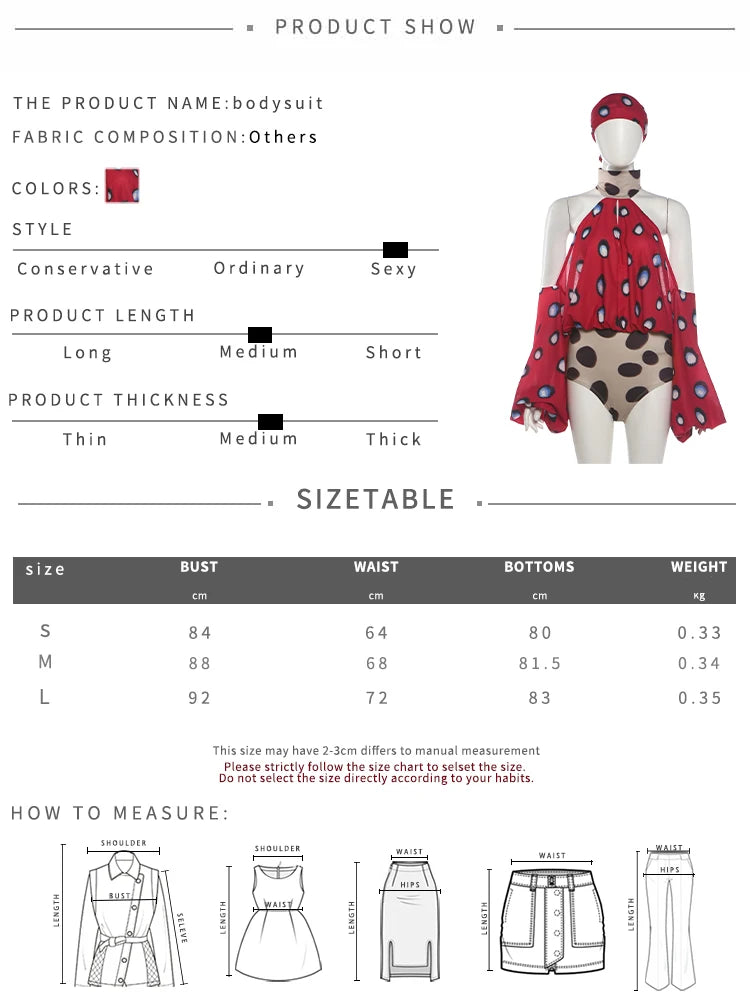 Polka Dot Halter Backless Playsuit With Headscarf for Women