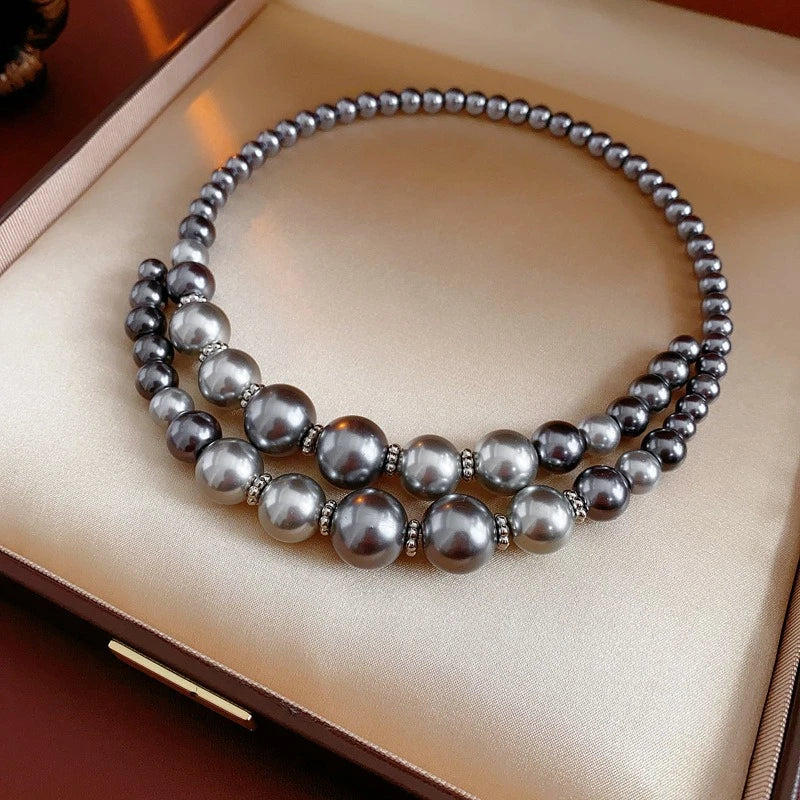 Imitation Pearl Torque Necklace