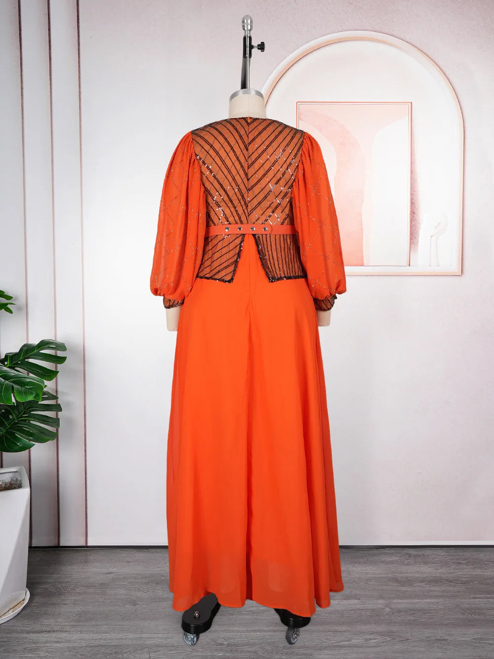 Elegant African Ankara Kaftan Evening Dress for Women