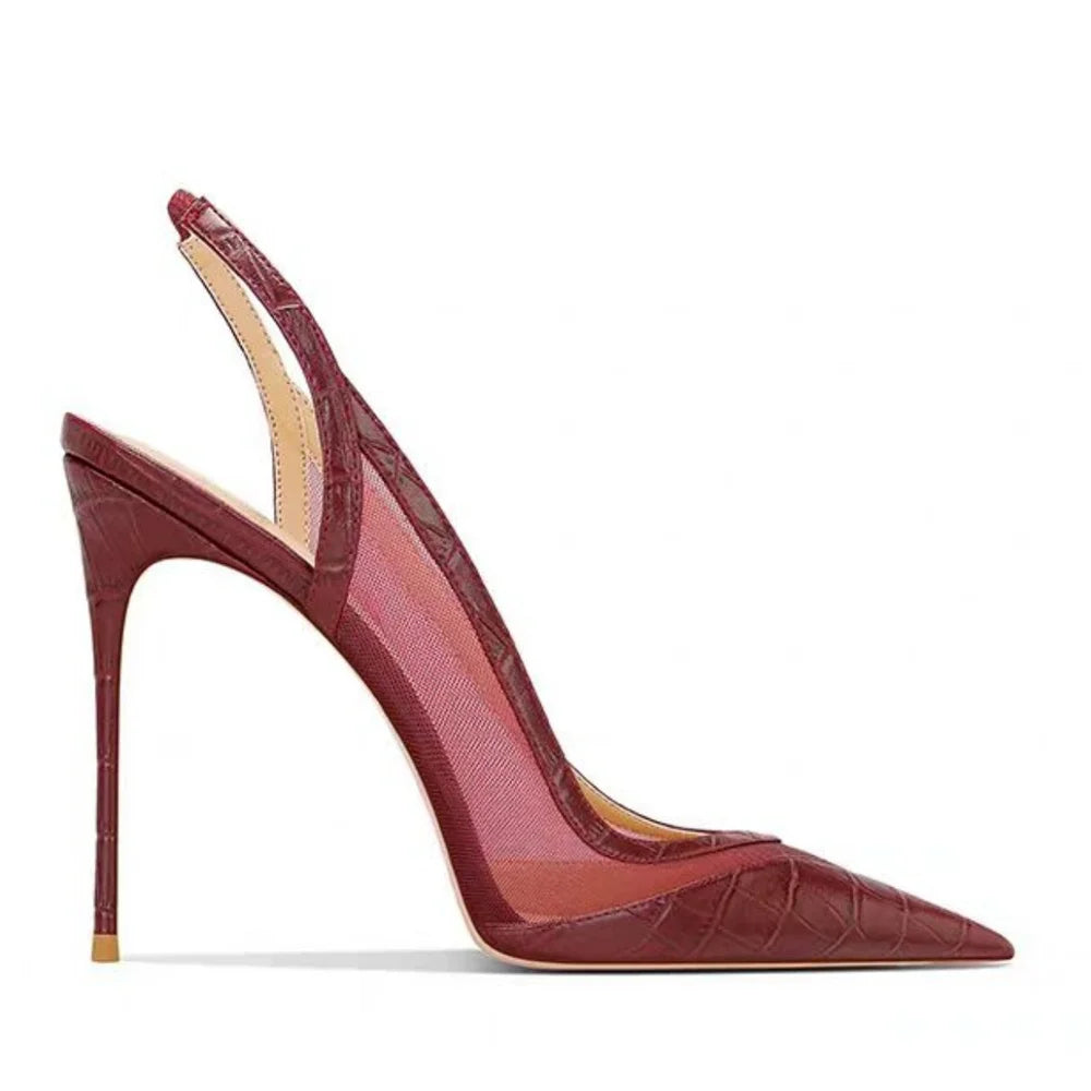 Elegant Pointed Toe Narrow Band Buckle Pumps for Women