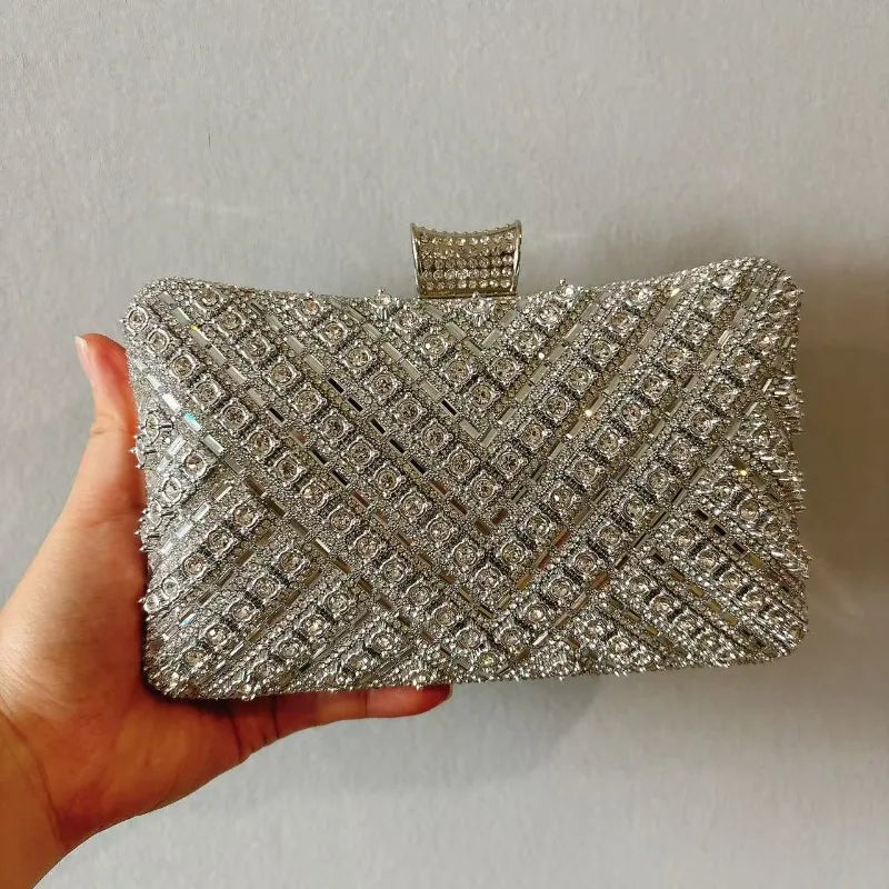 Dinner Fashion Women's Bag Luxury Brand Fashion Diamond-encrusted Women's Shoulder Bag High Quality Chain Shiny Women's Handbag