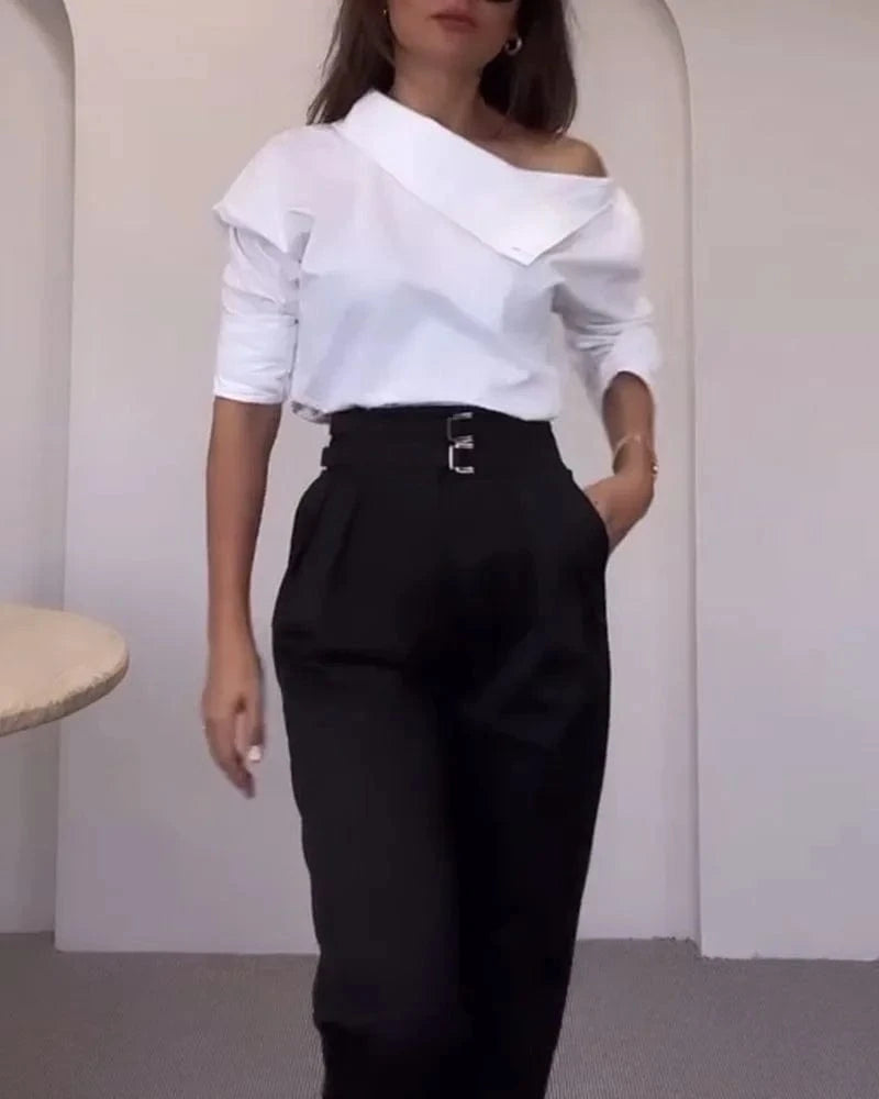 New Fashion Shirt For Women Women 2025 Casual Long-sleeve Button Women's Blouse Spring Chic White Tops Office Shirts Female