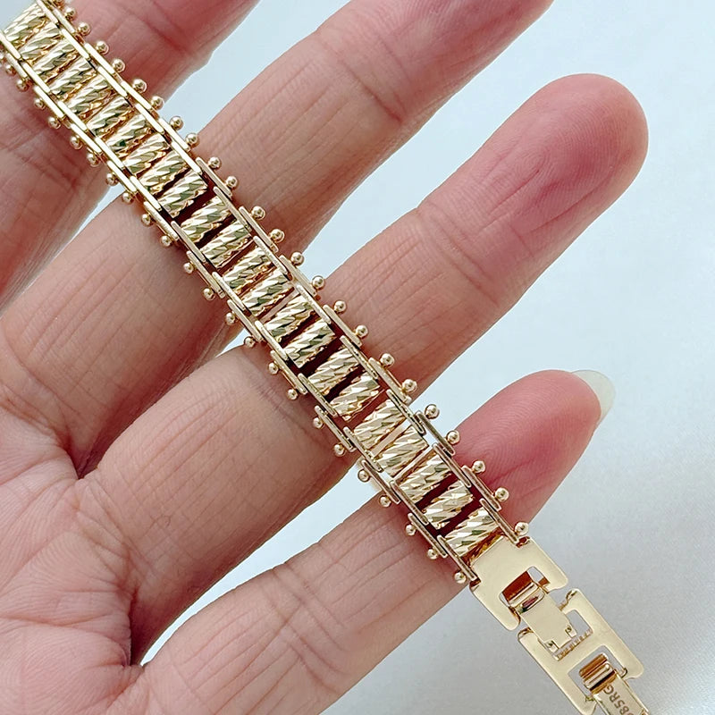 Rose Gold Tone Link Chain Bracelet