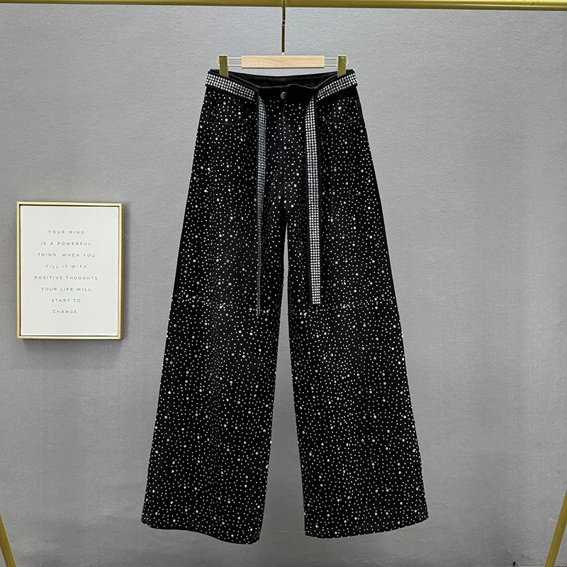 High Waist Straight Wide Leg Jeans