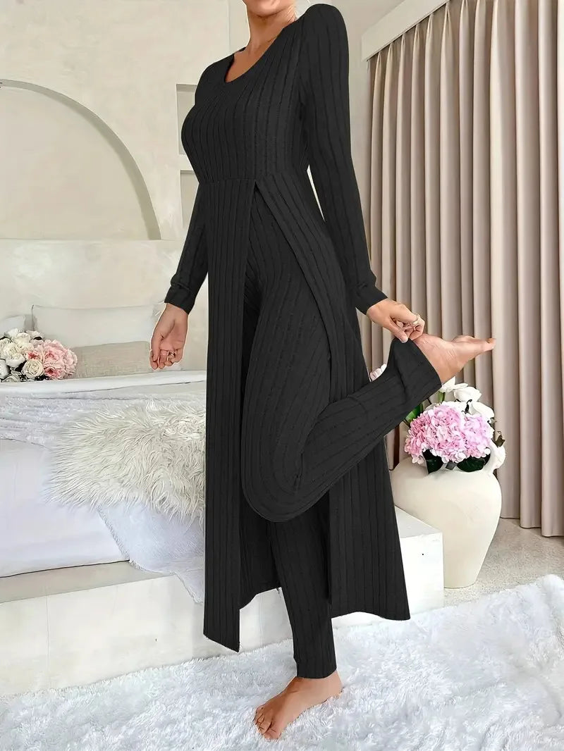 Autumn Casual Two Piece Top And Pants Set for Women