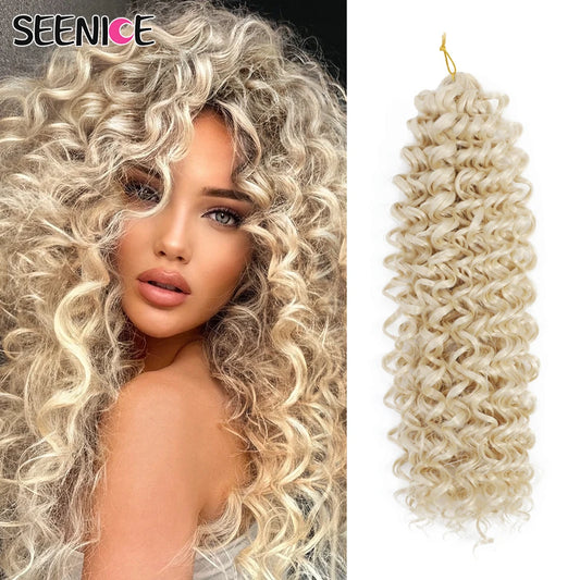Honey Blonde Deep Water Wave Braiding Hair Extensions for Women