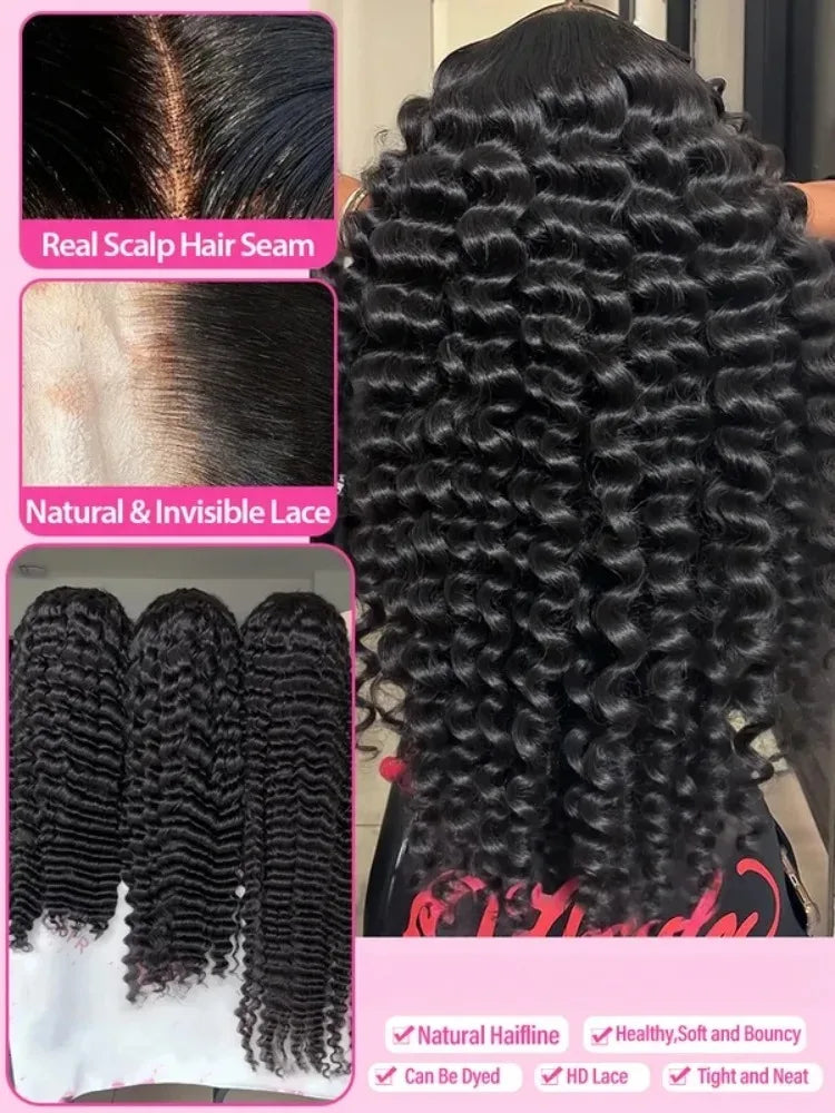 Premium Extra Long Deep Wave Lace Front Wig for Women