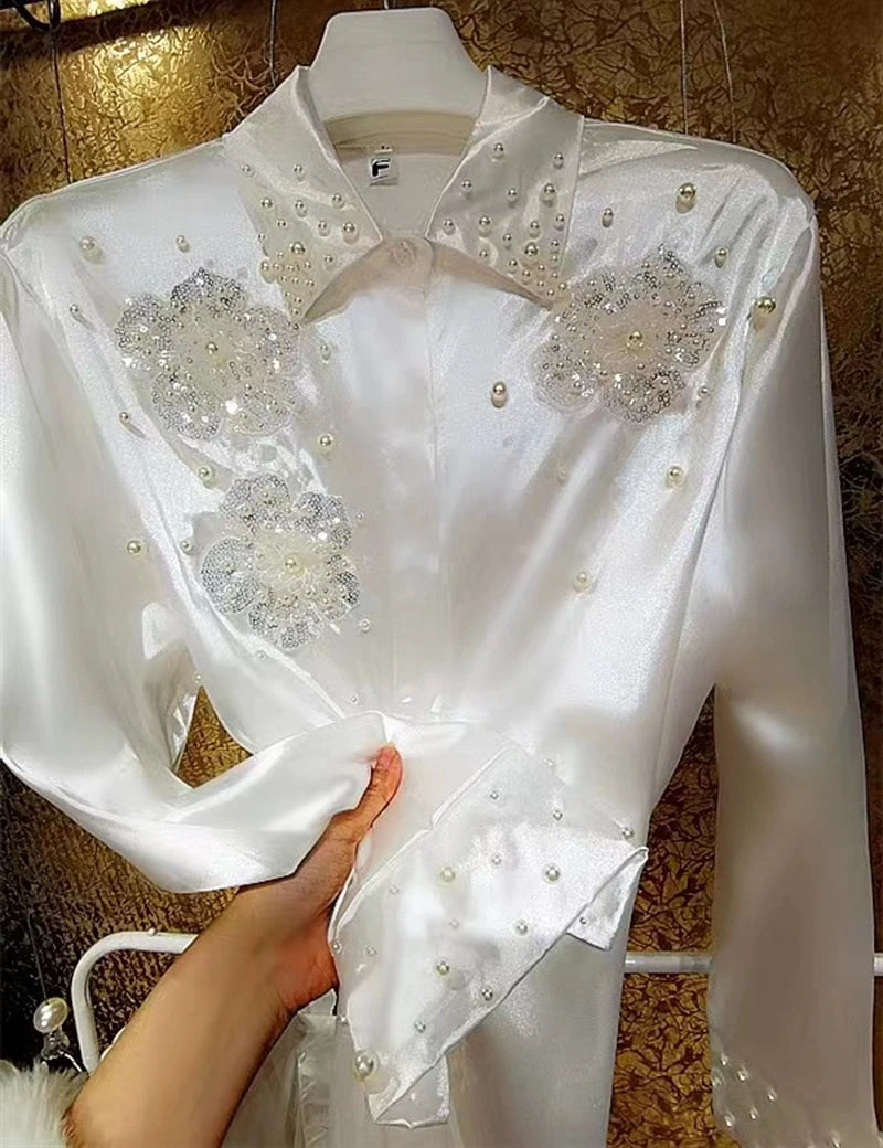 Vintage Beaded Sequins Blouse