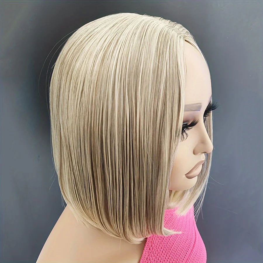 Ombre Middle Part Synthetic Straight Bob Wig For Women