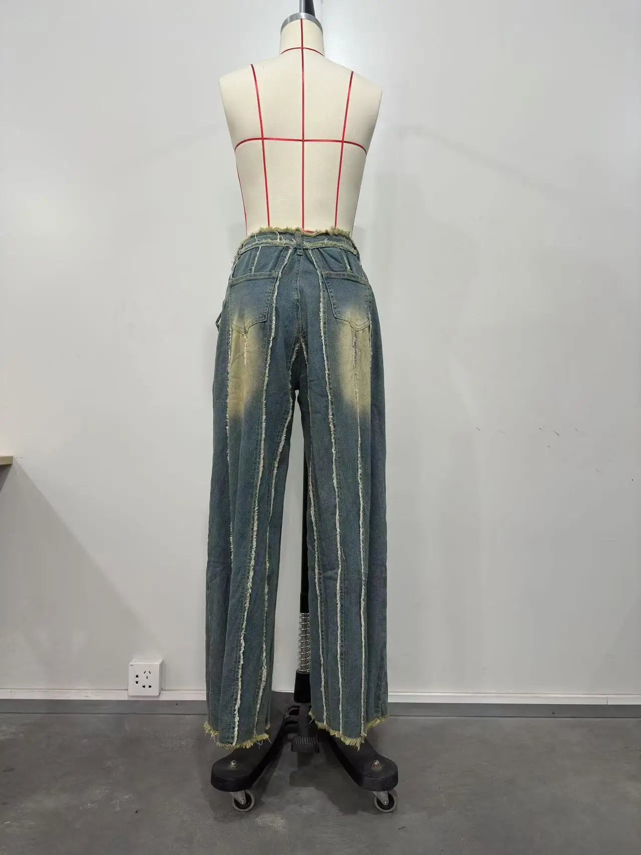 High Waist Tie Dye Slight Stretch Wide Leg Jeans For Women