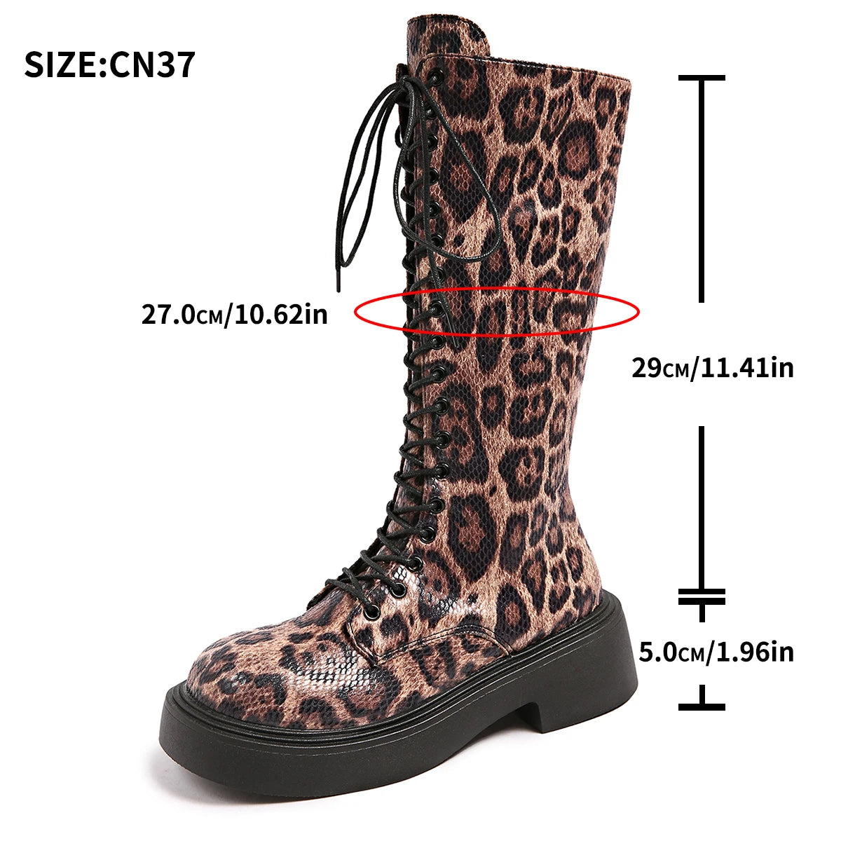 Classic Embroidered Square Heel Mid Calf Boots for Women