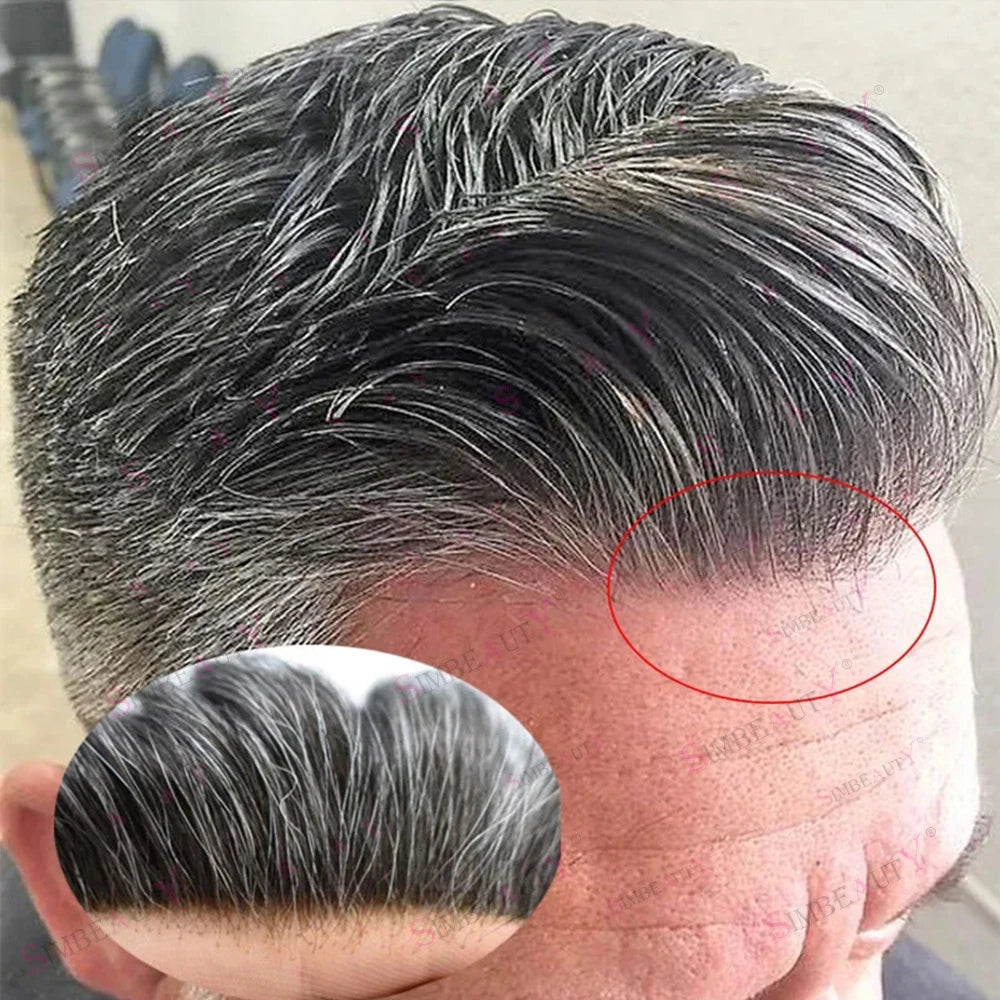 Ombre Blonde Human Hair Replacement Toupee for Women