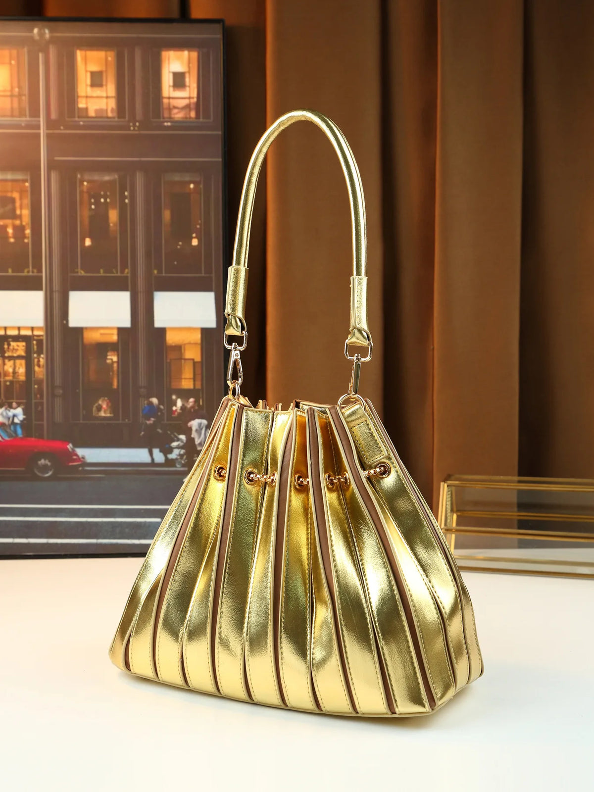 Women's Handbag Luxury Brand Shiny Leather Shiny Fashion Women's Single Shoulder Bag Personalized Fashionable Casual Women's Bag