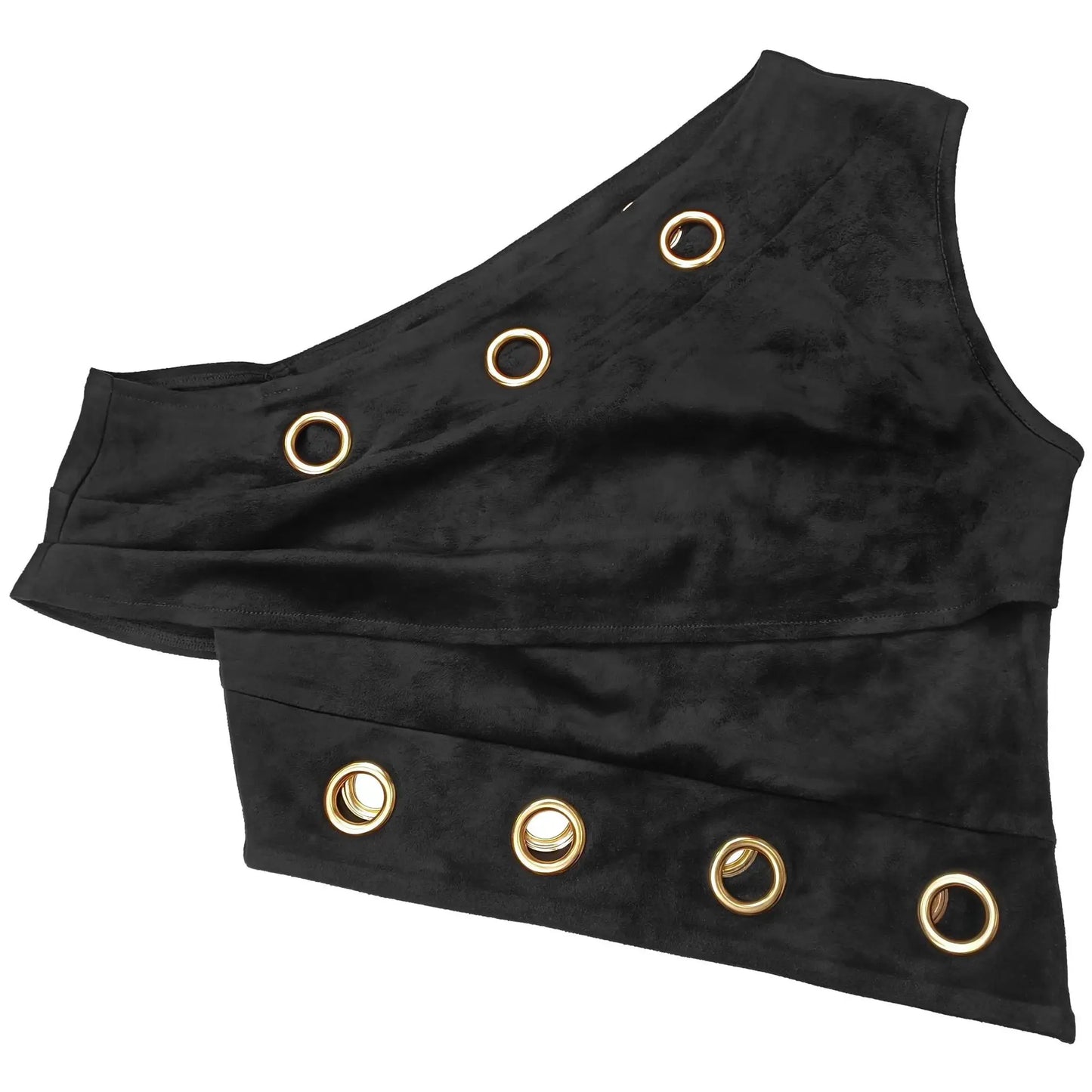 Hollow Out Skew Collar Crop Top and Skirt Two Piece Set for Women
