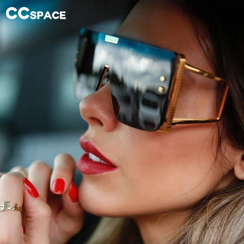 Oversized Retro Single Lens Sunglasses