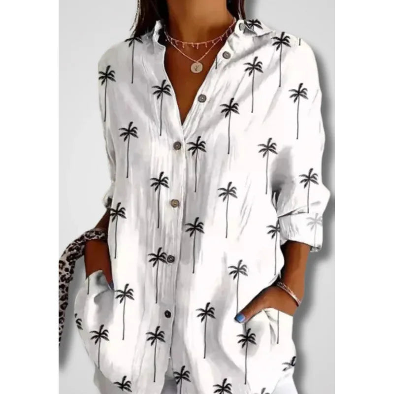 Ditsy Floral Oversized Dropped Shoulder Blouse for Women