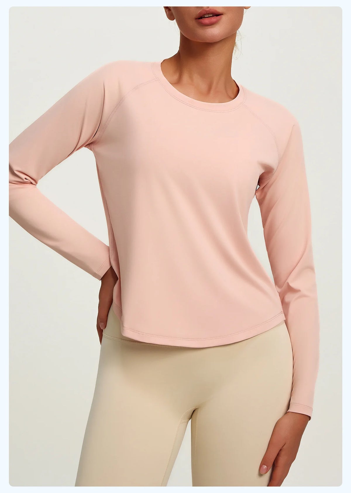 Breathable Loose Mesh Long Sleeve Yoga Top for Women