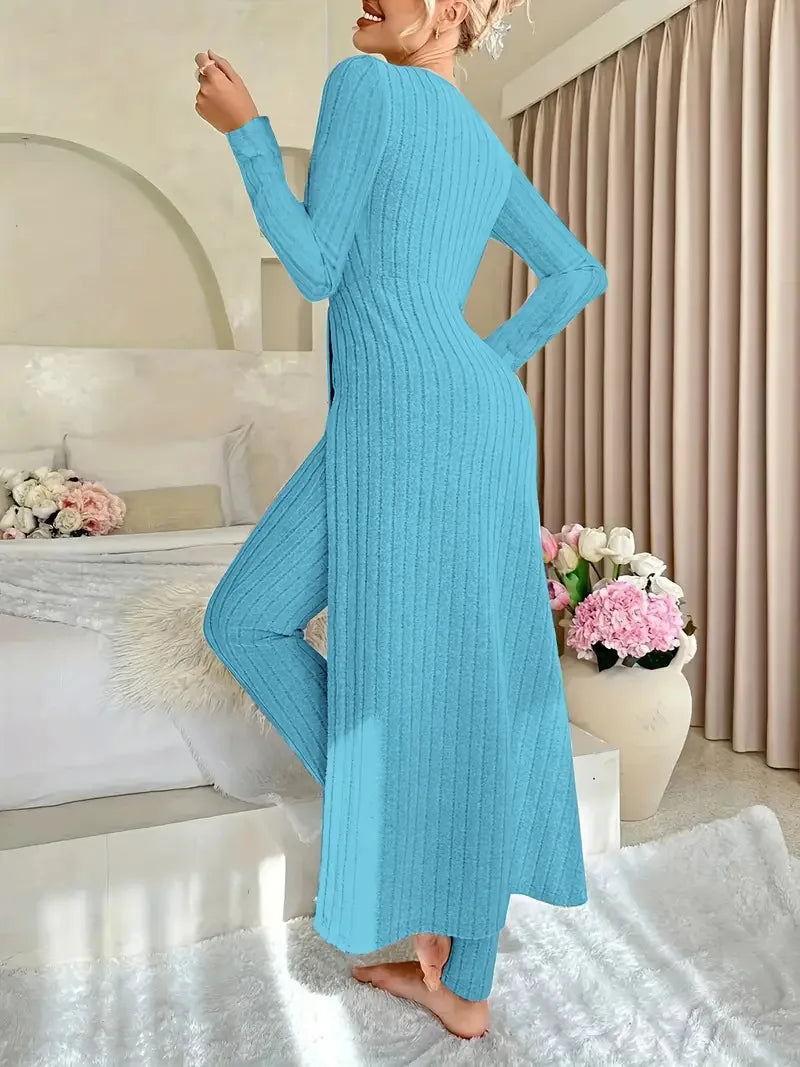 Autumn Casual Two Piece Top And Pants Set for Women