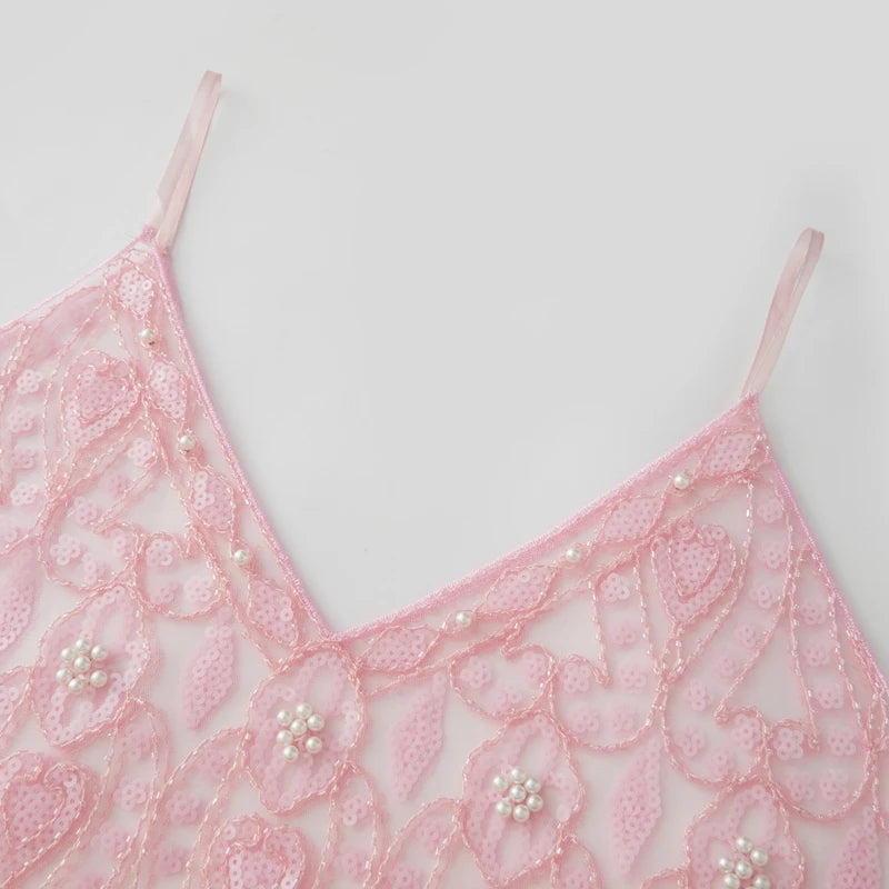 Festival Sparkle See Through Sequin Camisole for Women