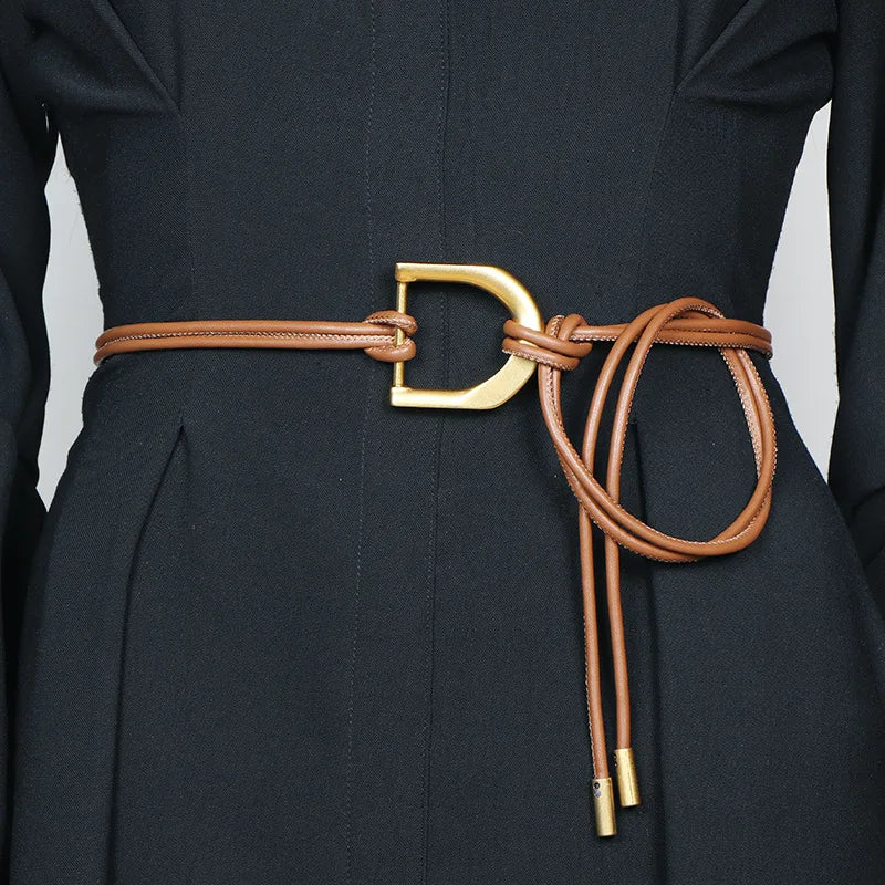 Fashion Braided Gold Knot Waist Chain Belt for Women