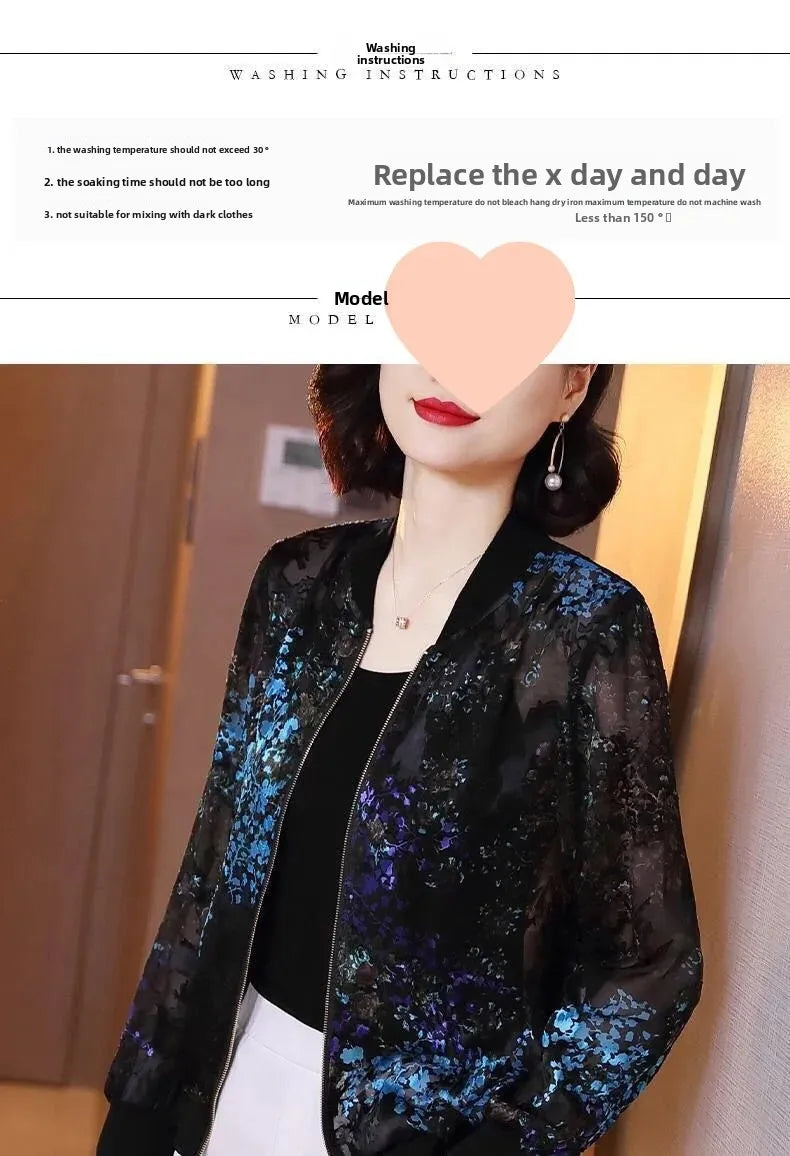 Spring Autumn Summer New Loose Long Sleeve Chiffon Women's Jacket Small Fragrance Style Sunscreen Clothing Middle East Fashion
