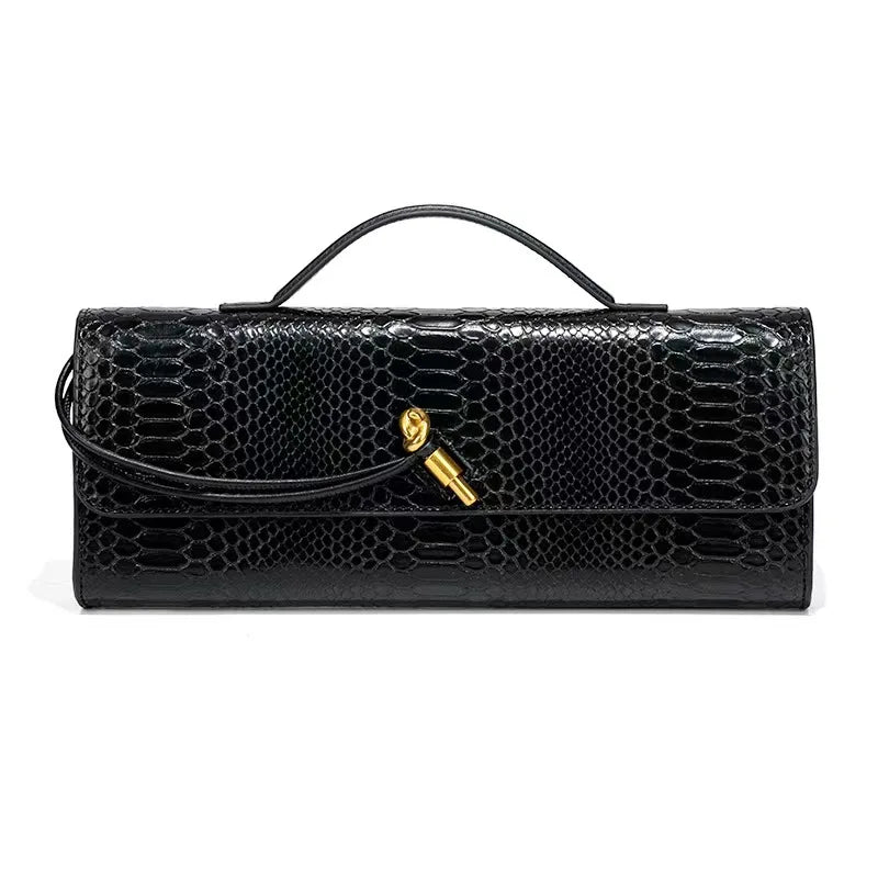 Crocodile Pattern Polyurethane Leather Top Handle Bag for Women