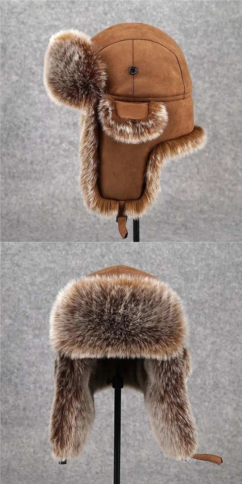 Faux Fur Ushanka Earflap Winter Hat