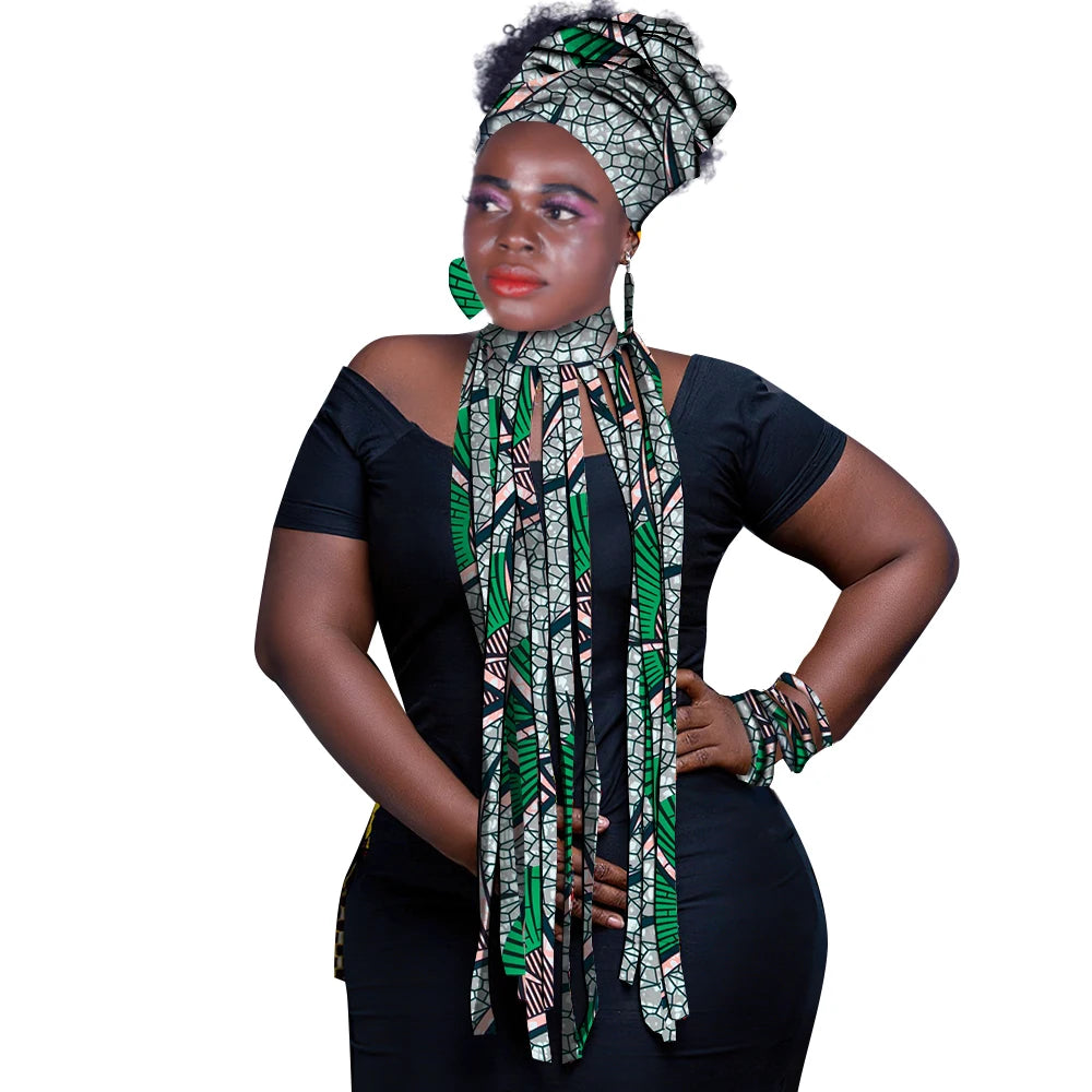 Ethnic Chic Multicolor Headwrap Jewelry Set for Women
