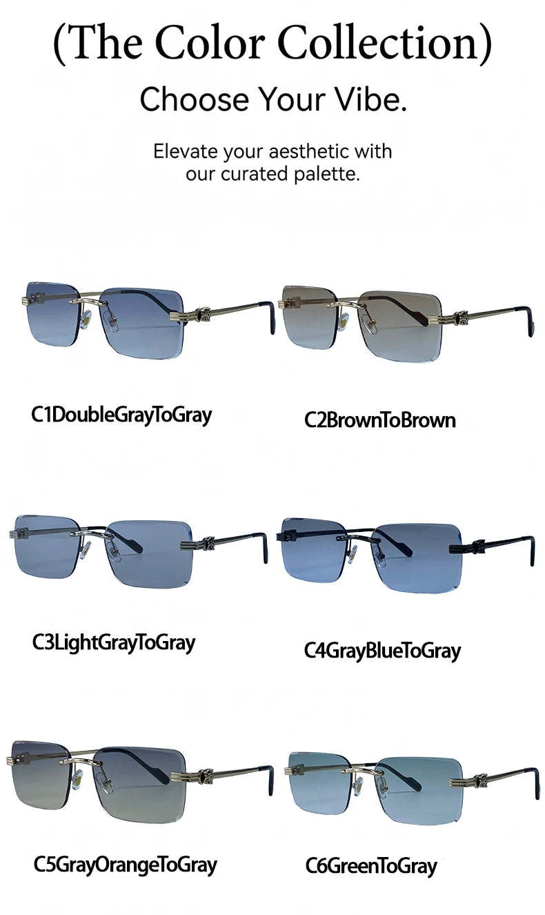 Rimless Photochromic Sunglasses