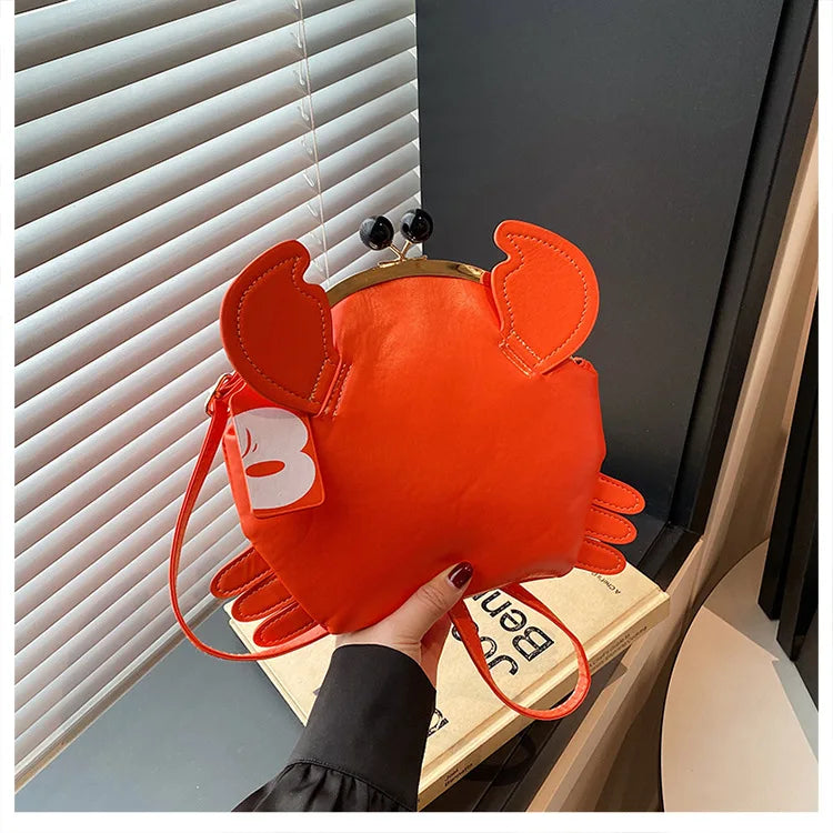 Crab Crossbody Handbag With Coin Purse